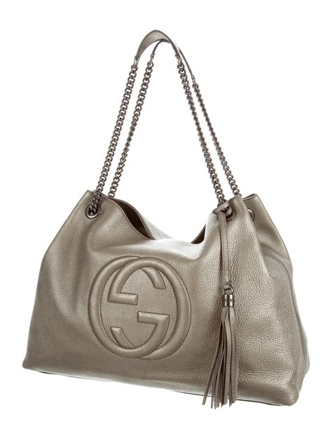 gucci large soho shoulder bag|Gucci medium soho chain tote.